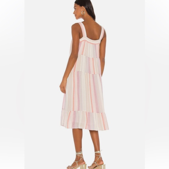 RAILS Amaya Sleeveless Tiered Midi Dress in Juliette Stripe - Picture 3 of 12